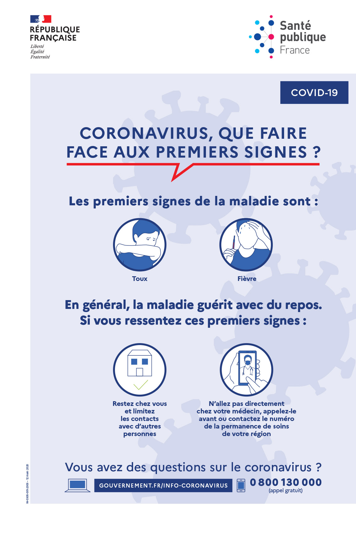 coronavirus - que faire face aux premiers signes